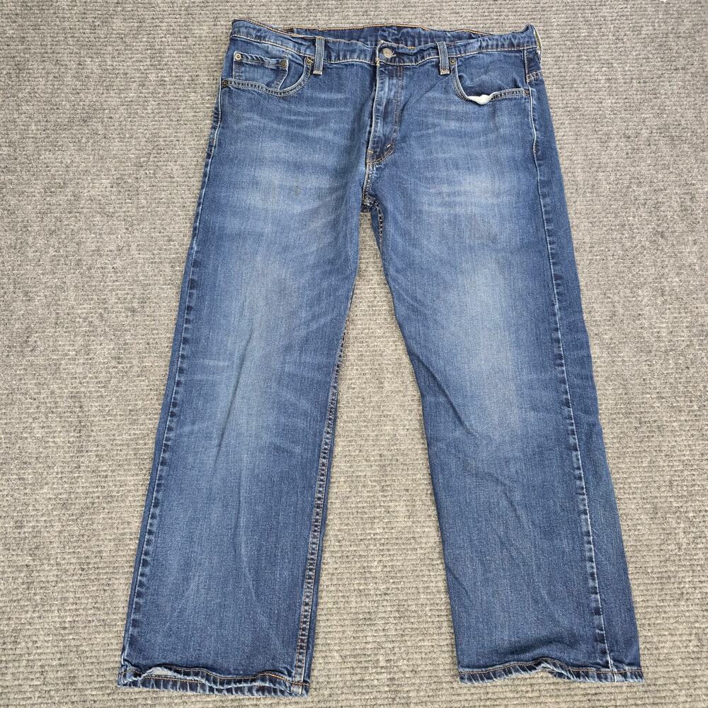 Levi's 569 Jeans Mens Tag 38x30 Actual 38x28 Blue Loose Straight Stretch Denim
